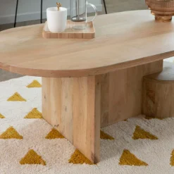 Made in Meubles Table basse en bois de manguier Edouard
