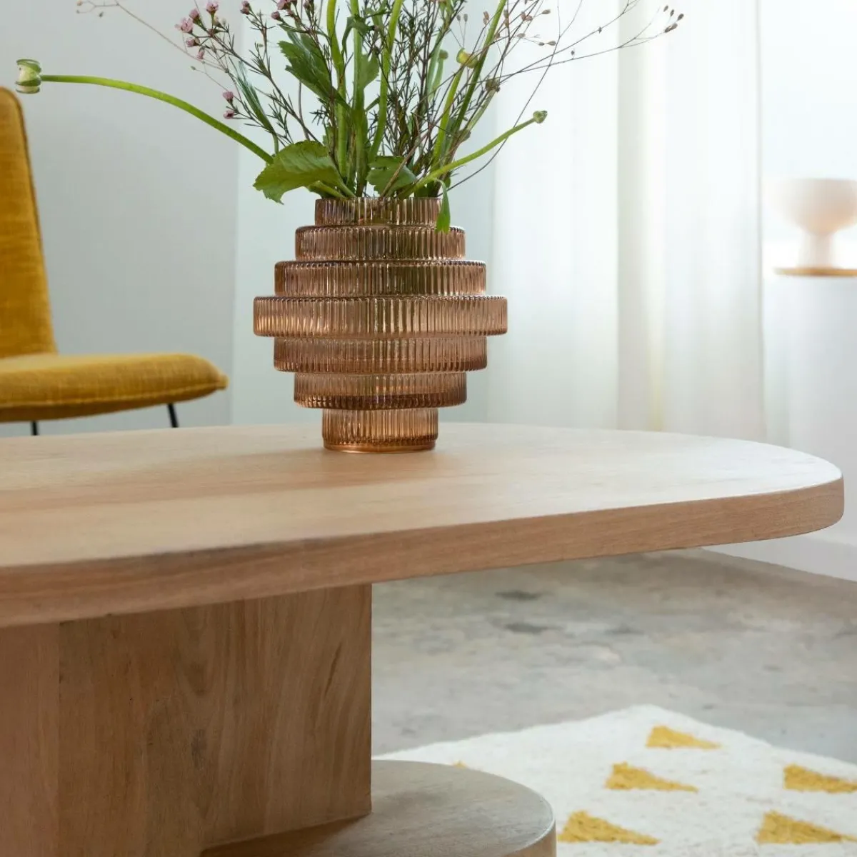 Made in Meubles Table basse en bois de manguier Edouard