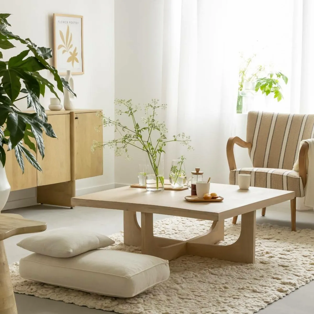 Made in Meubles Table basse en bois de manguier Atlas
