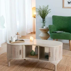 Made in Meubles Table basse en bois de manguier Macha