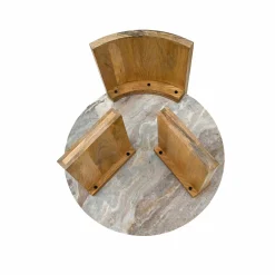 Made in Meubles Table basse en bois de manguier et marbre Isabella