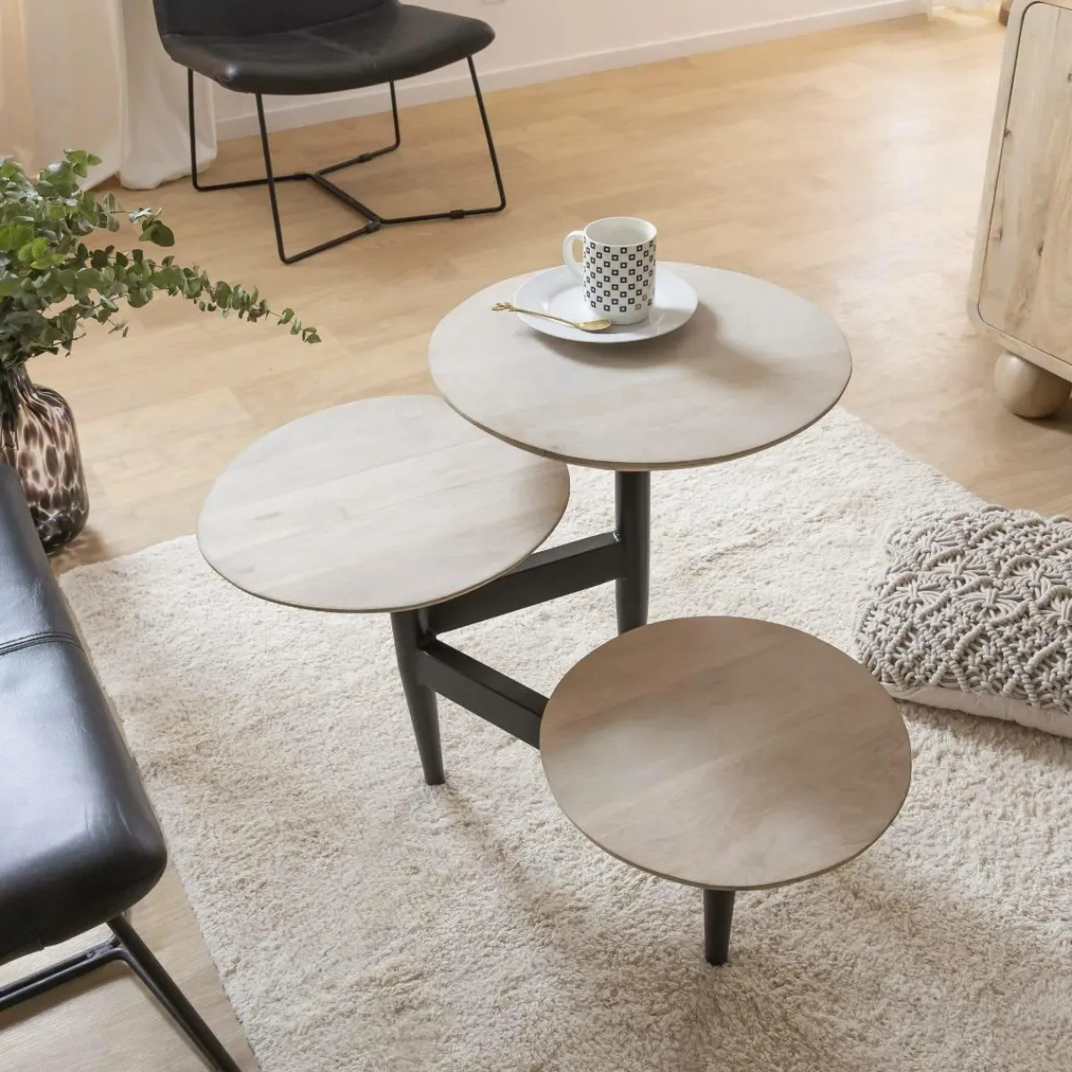 Made in Meubles Table basse en bois de manguier Dounia