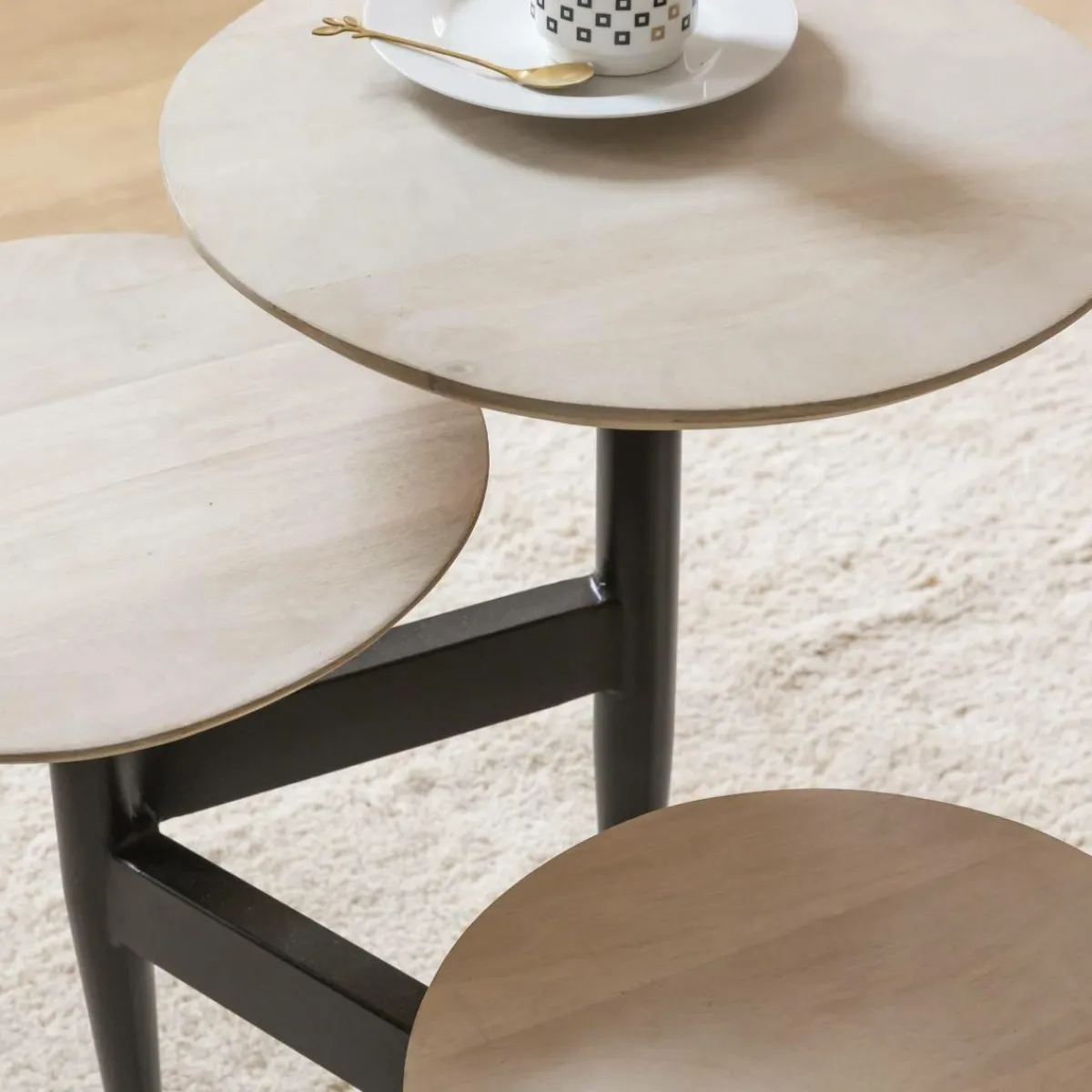 Made in Meubles Table basse en bois de manguier Dounia