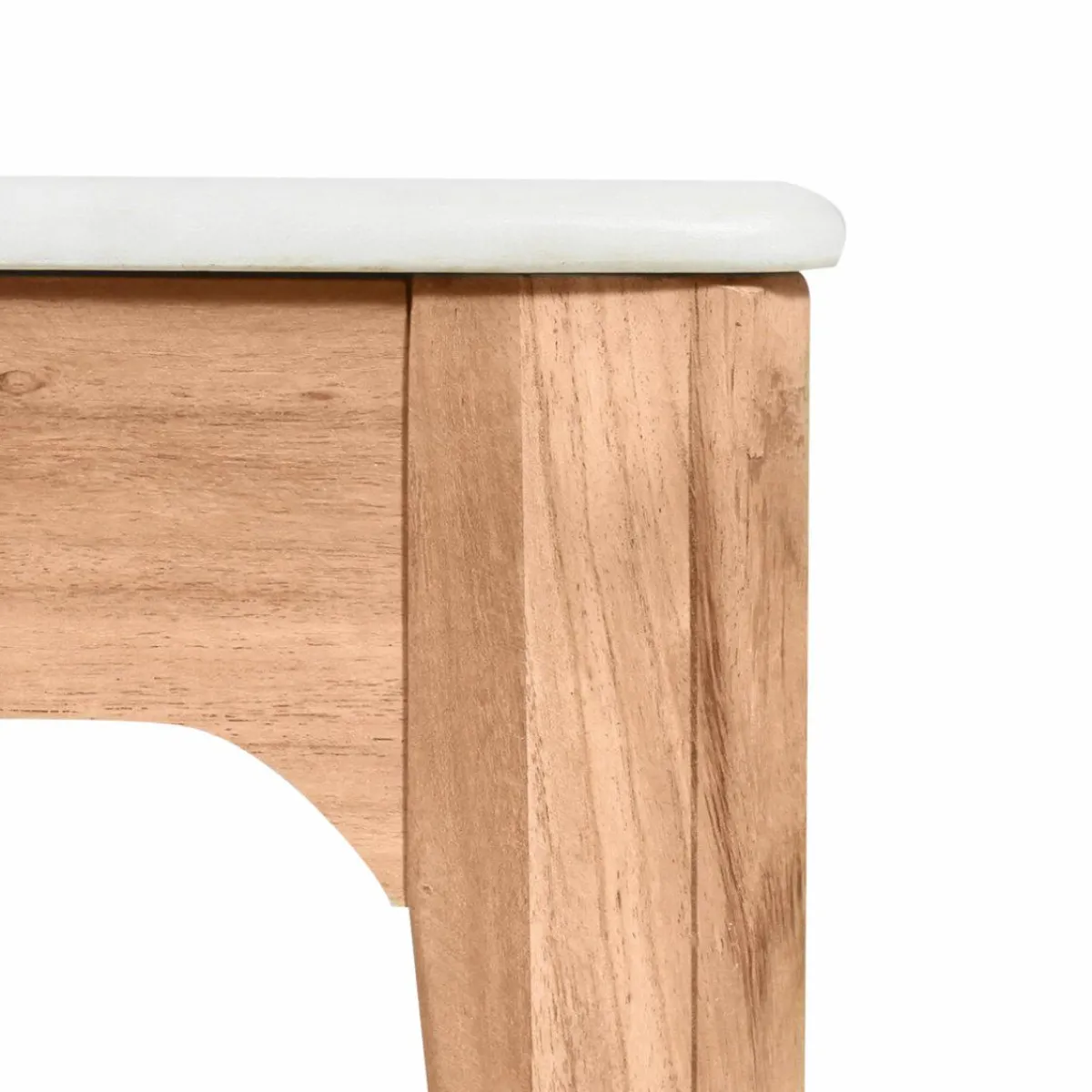 Made in Meubles Table basse en bois de manguier et marbre Arthuro