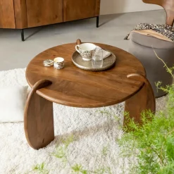 Made in Meubles Table basse en bois de manguier Azure