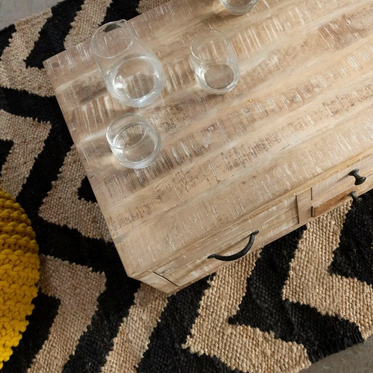 Made in Meubles Table basse en bois de manguier Pio