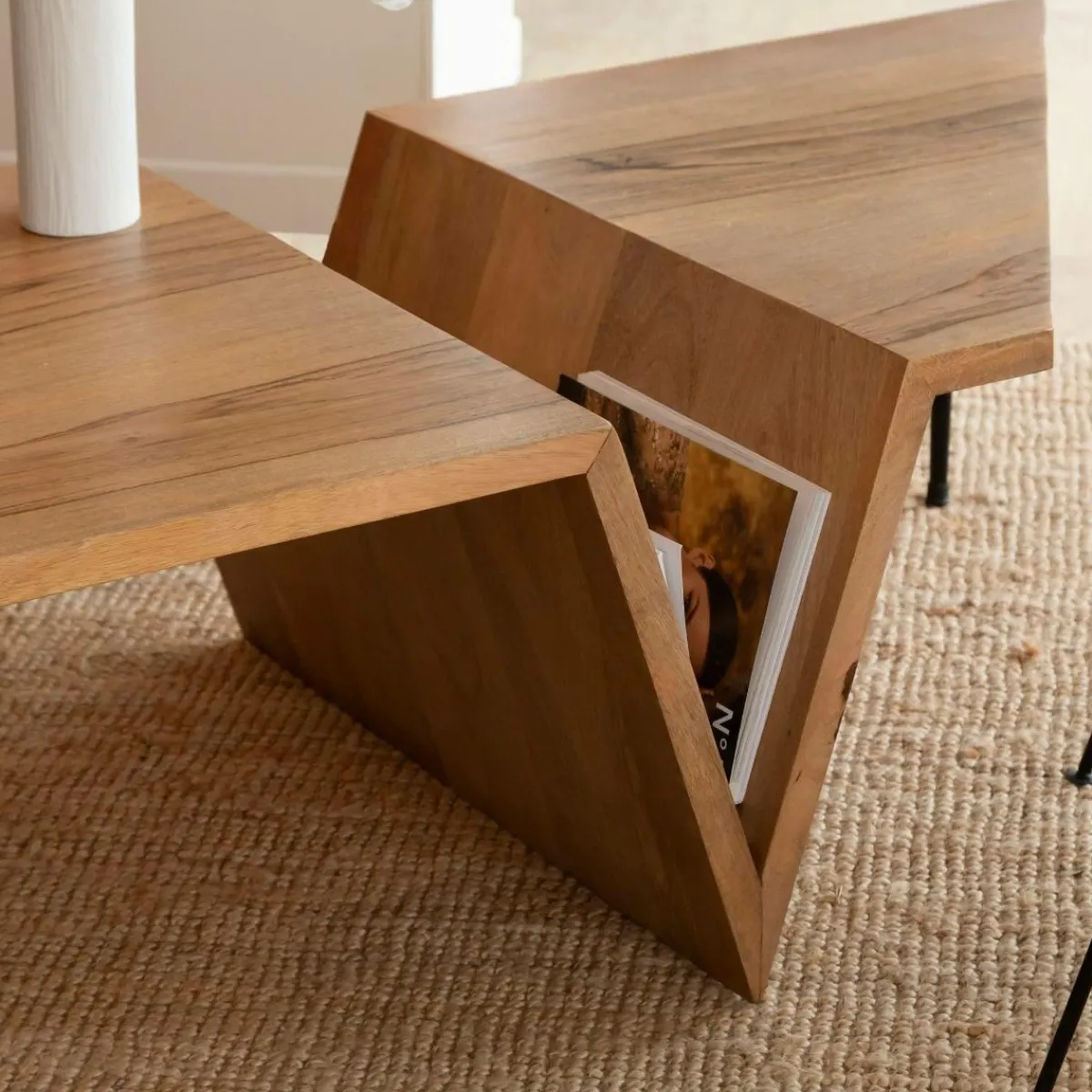 Made in Meubles Table basse en bois de manguier Letizia