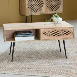 Made in Meubles Table basse en bois de manguier Golf