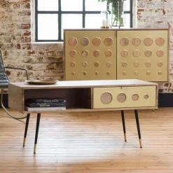 Made in Meubles Table basse en bois de manguier Cactus
