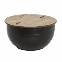 Made in Meubles Table basse en bois de manguier et métal Bertine