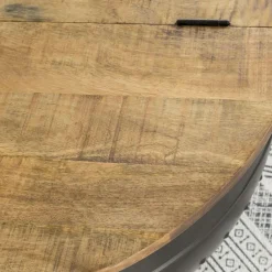 Made in Meubles Table basse en bois de manguier et métal Bertine