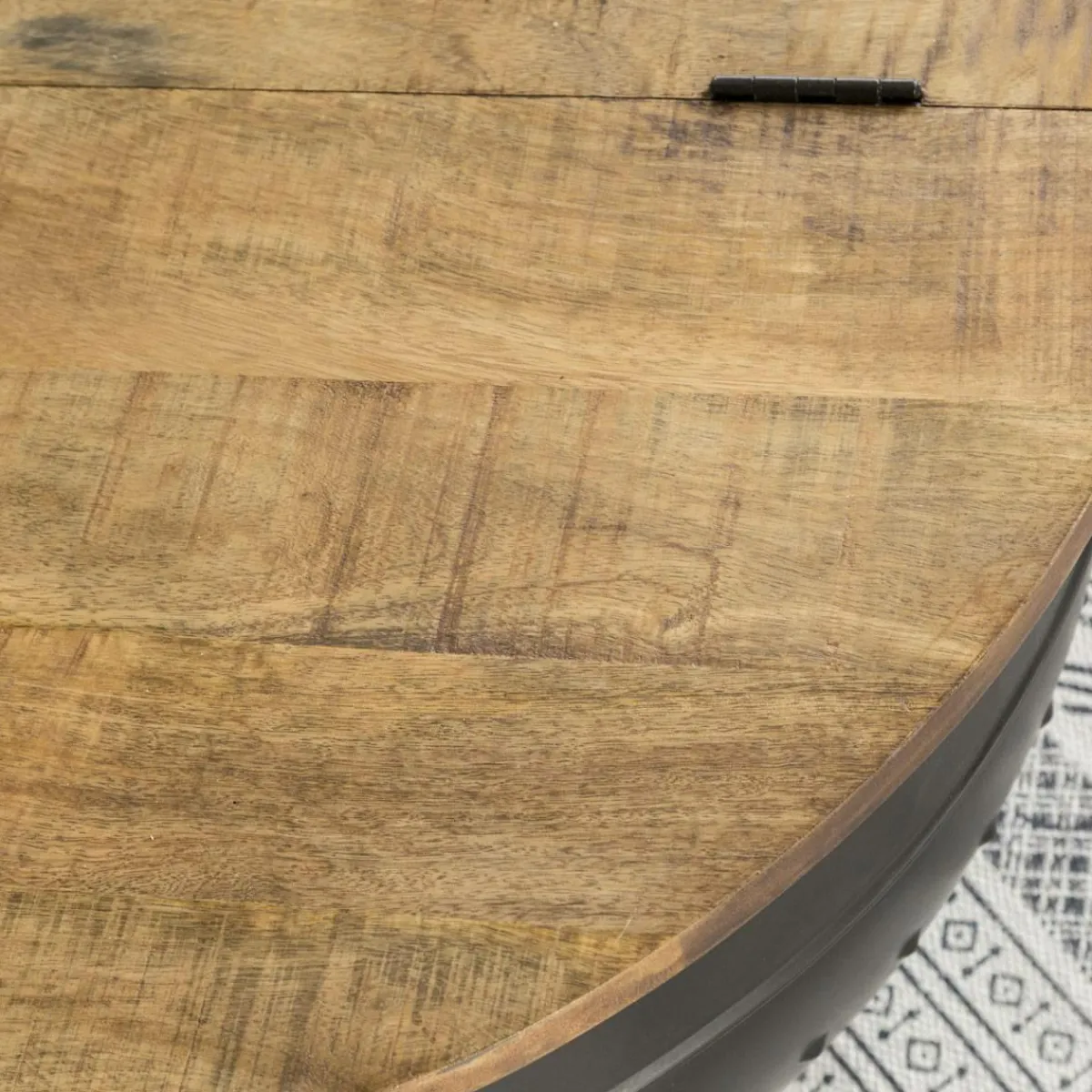 Made in Meubles Table basse en bois de manguier et métal Bertine