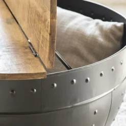 Made in Meubles Table basse en bois de manguier et métal Bertine