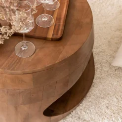 Made in Meubles Table basse en bois de manguier Azure