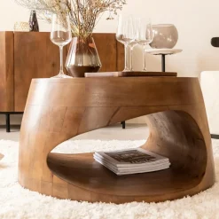 Made in Meubles Table basse en bois de manguier Azure