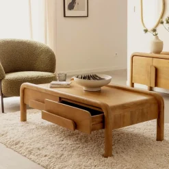 Made in Meubles Table basse en bois de manguier Féodor