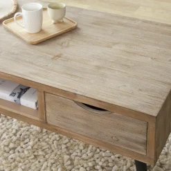 Made in Meubles Table basse en bois de sapin Natural