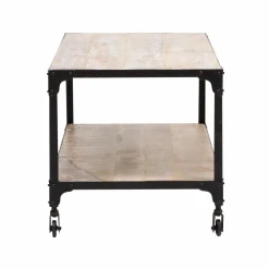 Made in Meubles Table basse en bois reyclé et métal White
