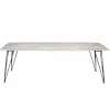 Made in Meubles Table basse en ciment et métal Grey