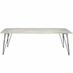 Made in Meubles Table basse en ciment et métal Grey