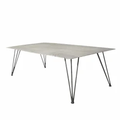Made in Meubles Table basse en ciment et métal Grey