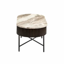 Made in Meubles Table basse en métal et marbre Alfred
