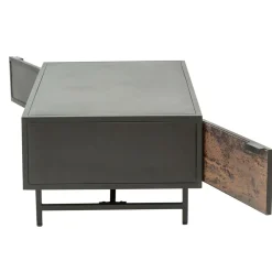 Made in Meubles Table basse en métal noir Claudine
