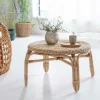 Made in Meubles Table basse en rotin ronde Nohan