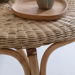 Made in Meubles Table basse en rotin ronde Nohan
