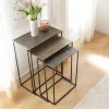 Made in Meubles Table basse gigogne en aluminium Roxanne
