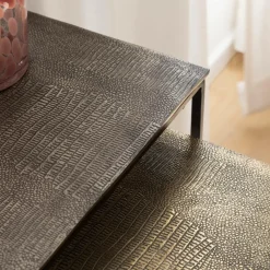 Made in Meubles Table basse gigogne en aluminium Roxanne