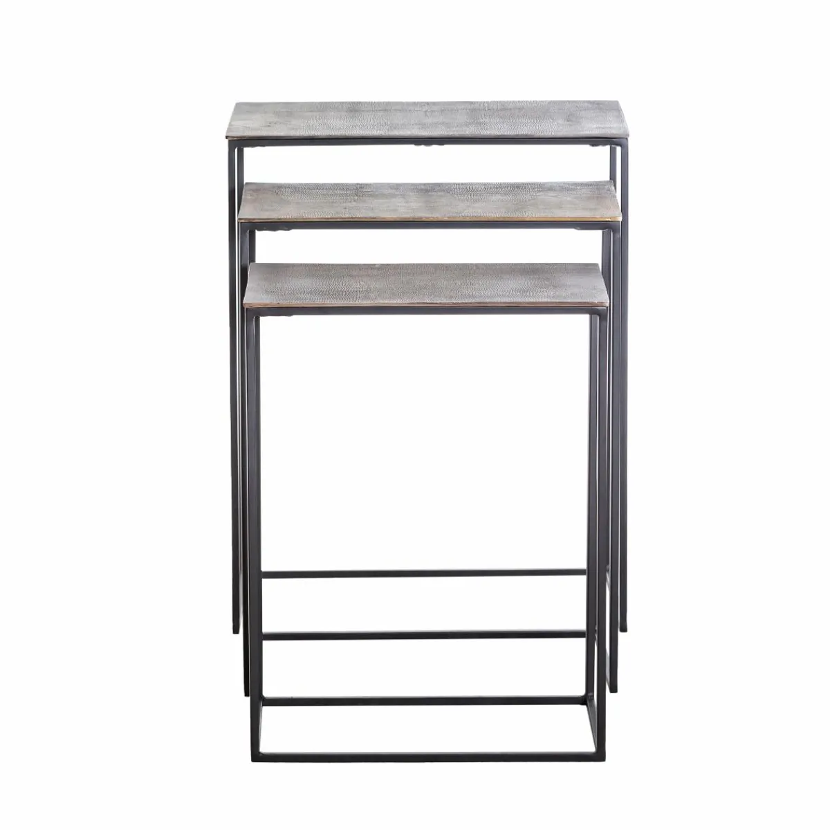 Made in Meubles Table basse gigogne en aluminium Roxanne