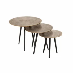 Made in Meubles Table basse gigogne en aluminium Aurèle