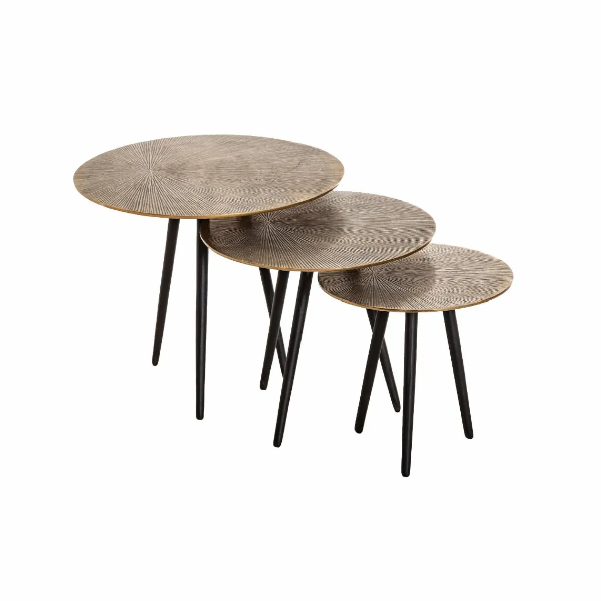 Made in Meubles Table basse gigogne en aluminium Aurèle