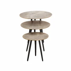Made in Meubles Table basse gigogne en aluminium Aurèle