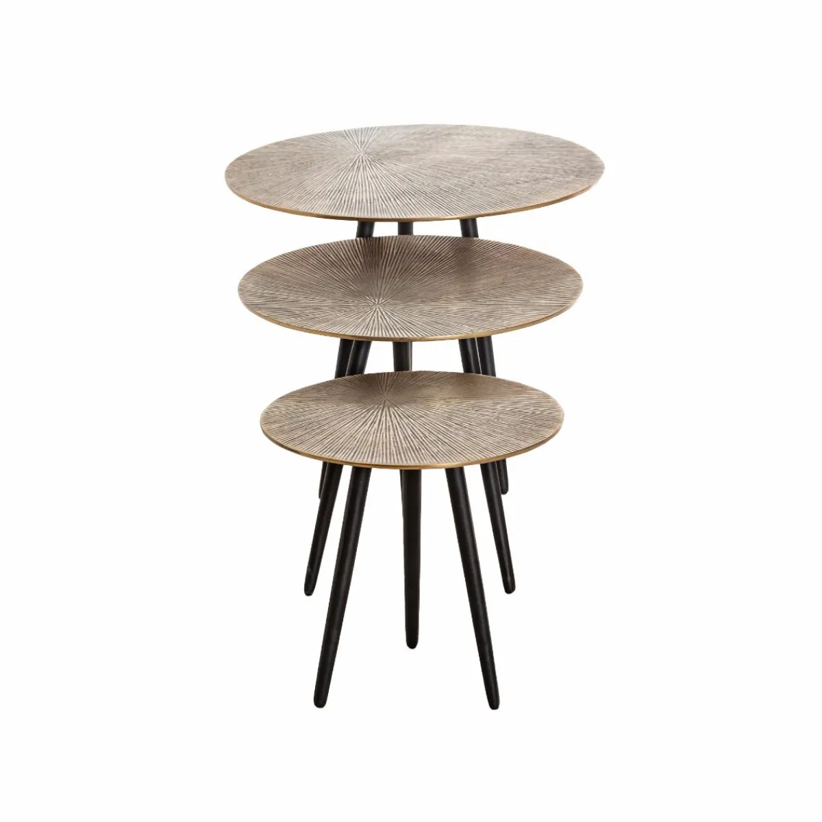 Made in Meubles Table basse gigogne en aluminium Aurèle
