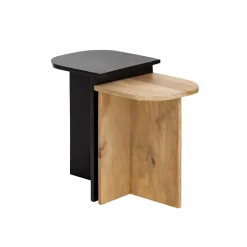 Made in Meubles Table basse gigogne en bois de manguier Faro