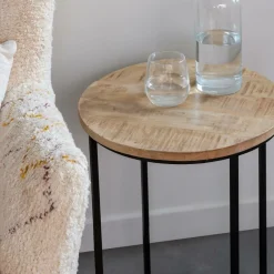 Made in Meubles Table basse gigogne en bois de manguier Anouck