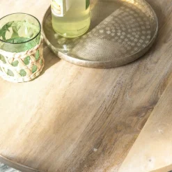 Made in Meubles Table basse gigogne en bois de manguier Nala