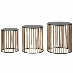 Made in Meubles Table basse gigogne en bois de sapin Nicole