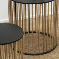 Made in Meubles Table basse gigogne en bois de sapin Nicole