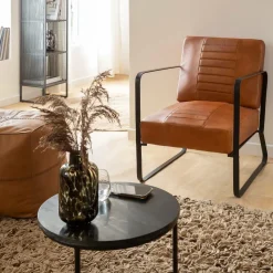 Made in Meubles Table basse gigogne en marbre noir Joe