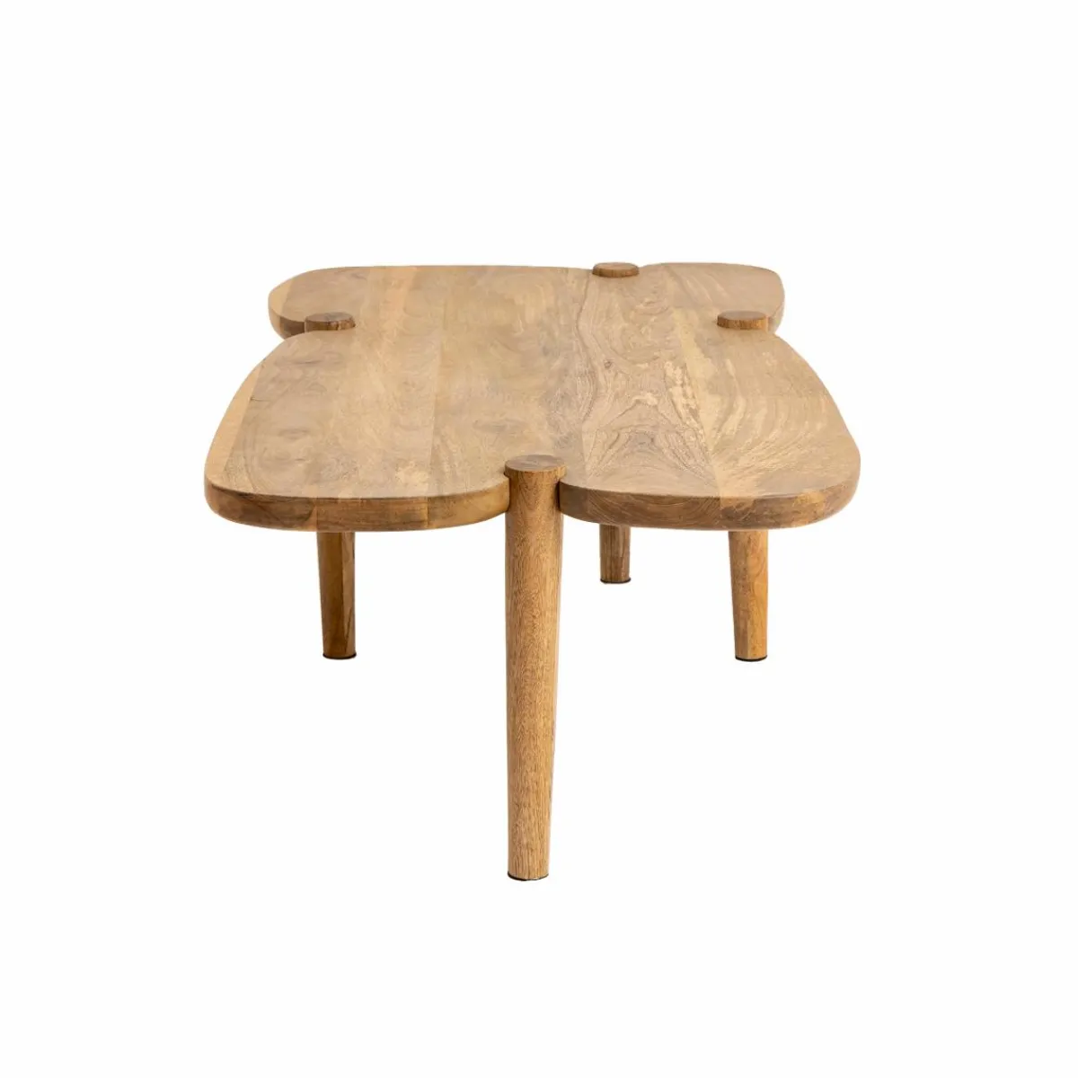 Made in Meubles Table basse vague en bois de manguier Zola