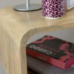 Made in Meubles Table de chevet avec niche en bois de manguier Maëva