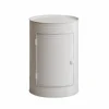 Made in Meubles Table de chevet bidon en métal blanc Meryl
