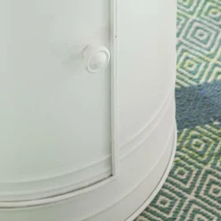 Made in Meubles Table de chevet bidon en métal blanc Meryl