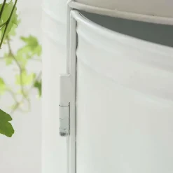 Made in Meubles Table de chevet bidon en métal blanc Meryl