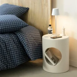 Made in Meubles Table de chevet en bois blanc peint Amelie