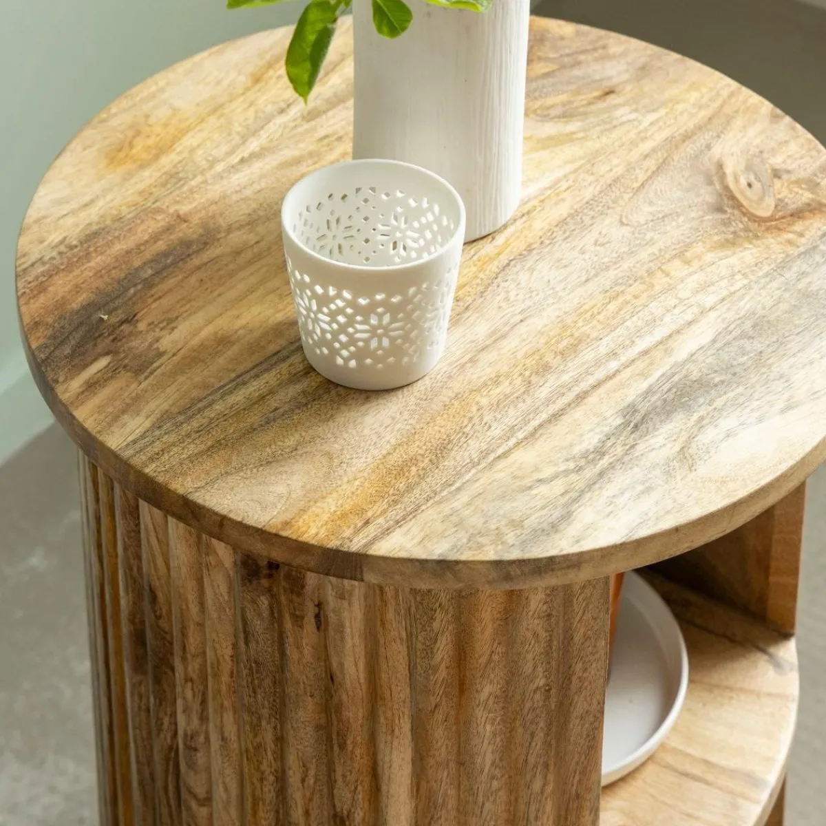 Made in Meubles Table de chevet en bois de manguier Maëva