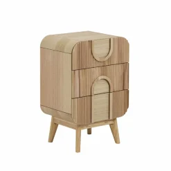 Made in Meubles Table de chevet en bois de paulownia Nilo